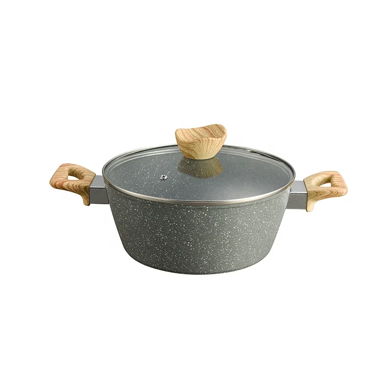 Eco-friendly Hot Wholesale Forged Aluminum Cookware Set Granite Marble  Stone Of Non Stick Frying Pan Set And Soup Pot - Soup & Stock Pots -  AliExpress