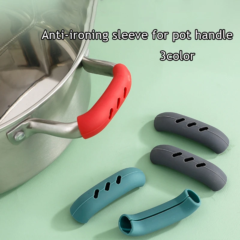 2pcs Casserole Ear Silicone Oven Grip Heat Insulation Pan Pot Holder Anti-hot Oven Mitt Glove New Pot Clip Kitchen Accessories
