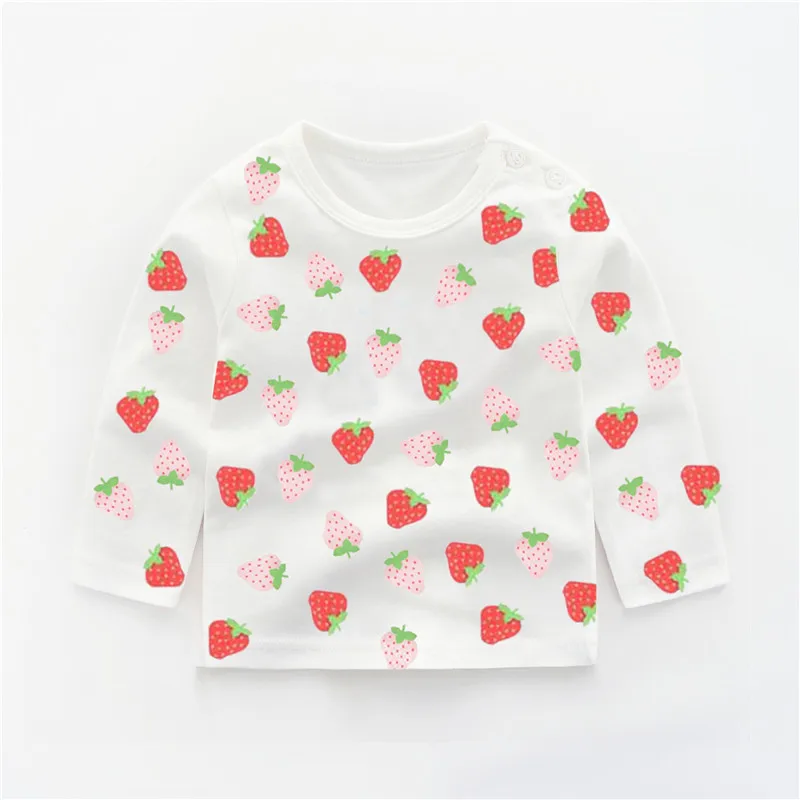 

ZWY1667 Kids Baby Girls Boys Popular T-shirt Long Sleeve Kids Tops Cotton Children's Tops Print Toddler Girl Winter Clothes