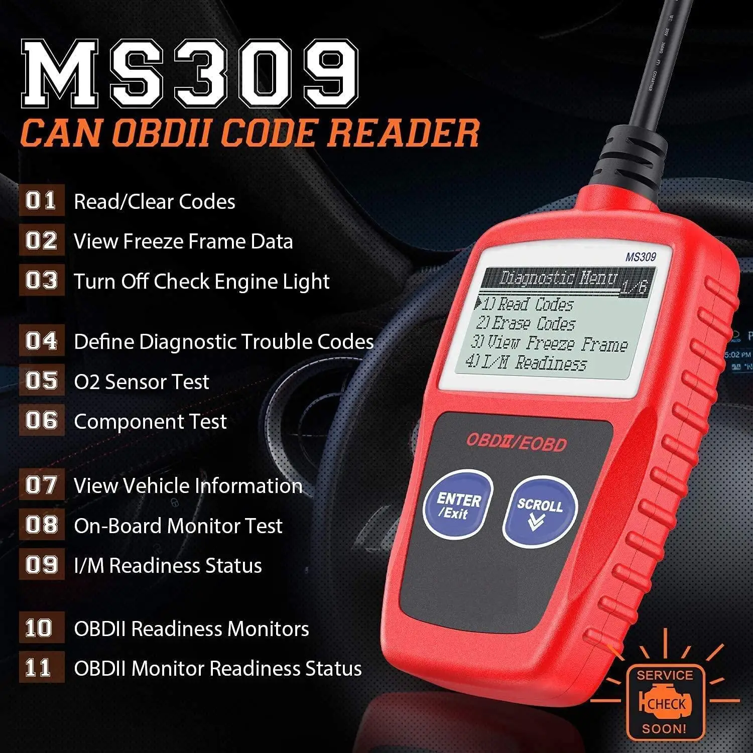 MS309-Universal-Auto-Tools-Car-Scanner-Automotive-OBD-Diagnostic-Code ...