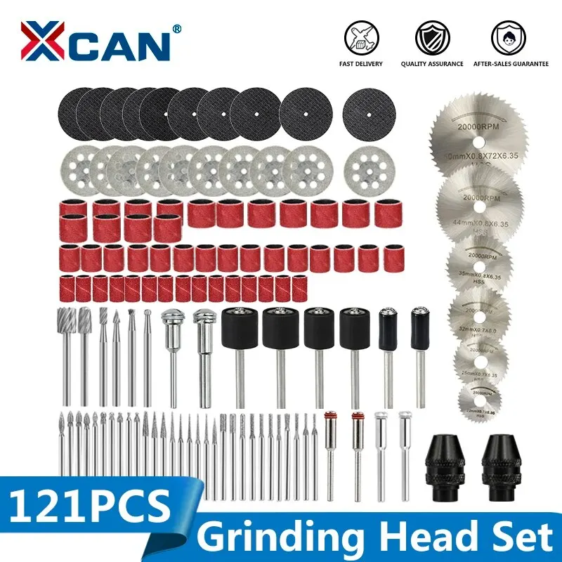 Xcan Mini Rotary Tool Accssory Set 121Pcs Hss Mini Drill Bit Diamond Rotary File Cut Off Saw Blade Lucidatura Levigatura Kit Di Taglio
