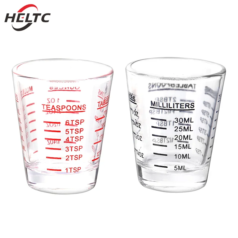 1pcs 30Ml Glass Measuring Cup With Scale Shot Glass Cup Baking Tools Kitchen And Bar Appliances Accessories