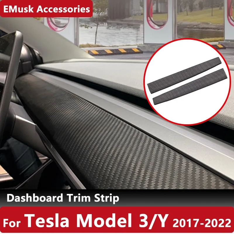 Car Dashboard Trim Strip For Tesla Model 3 Model Y 20172022 2021