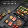 Panini Press Grill, Yabano Gourmet Sandwich Maker Non-Stick Coated Plates 11" x 9.8", Opens 180 Degrees to Fit Any Type or Size 3