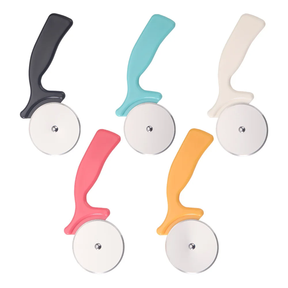 1PC Plastic Handle Small Cake Maker Circular Stainless Steel Pizza Wheel Cutter Roller Cake Maker
