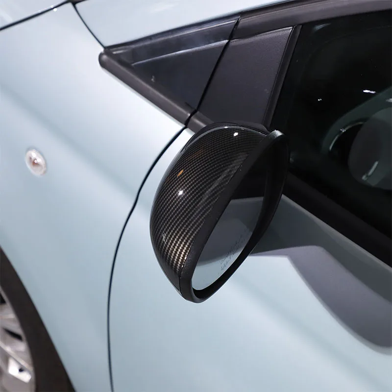 Für 2010-2024 Fiat 500 ABARTH 695 Auto Außen Rückspiegel Schutzhülle Carbon Faser Textur ABS (Ersatzteil) – Detail 4