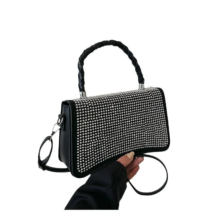 

2024 Luxury Designer Handbags: Rhinestone Diamonds Evening Clutch, Crossbody Style - Shining Diamond Bag for Parties