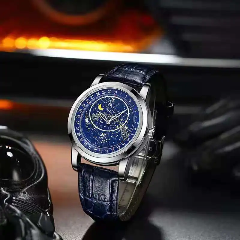 Kimsdun watch for men Automatic Mechanical Watches Luxury Mens Watch Limited edition Leather strap man watch relogio masculino