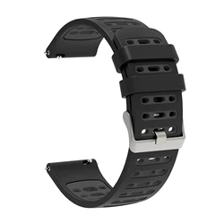 Fashion Sports Silicone Strap in Multiple Sizes: 18/20/22mm Bands - 20mm (3 Black Grey)