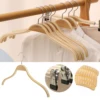 Wood Coat Hangers Non-Slip Design Clothing Hanging Rack Trousers Skirt Drying Hangers Coats Jackets Clothes Display 40cm 10 Pcs 1