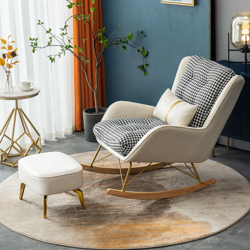 

European Design Recliner Armchair Luxury Office Balcony Living Room Chair Minimalist Reading Poltrona Relax Patio Furniture