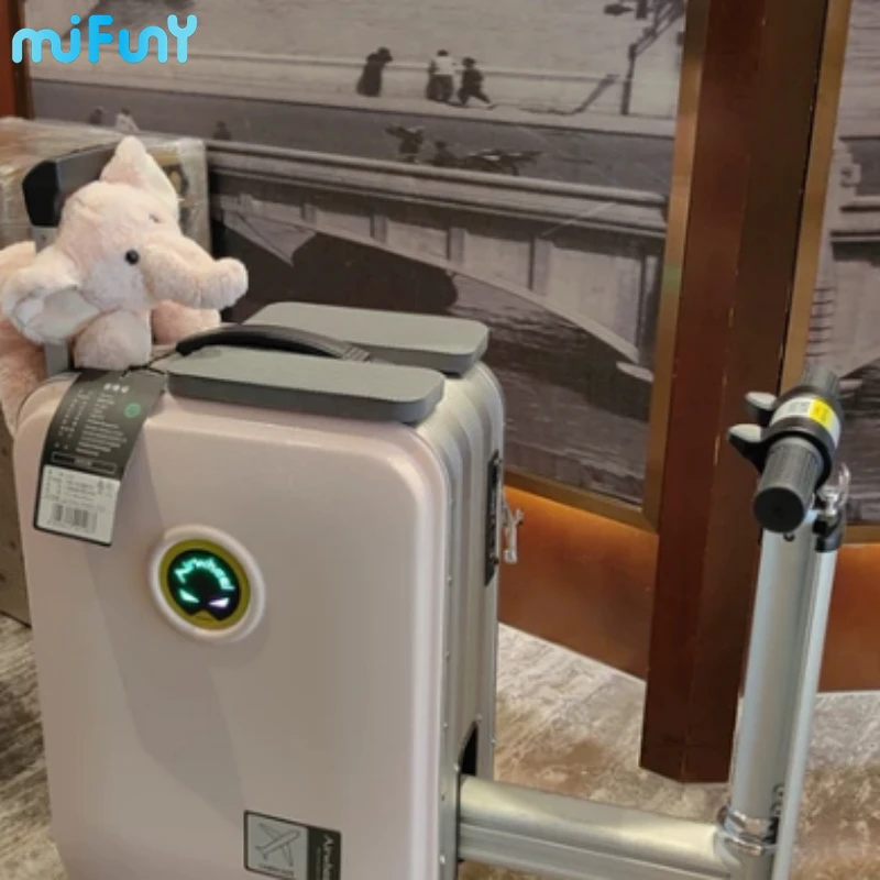 MIFUNY SE3S Electric Luggage USB Charging Pink Travel Riding The Ultra-light Mobility Scooter Carry on Luggage with Wheels