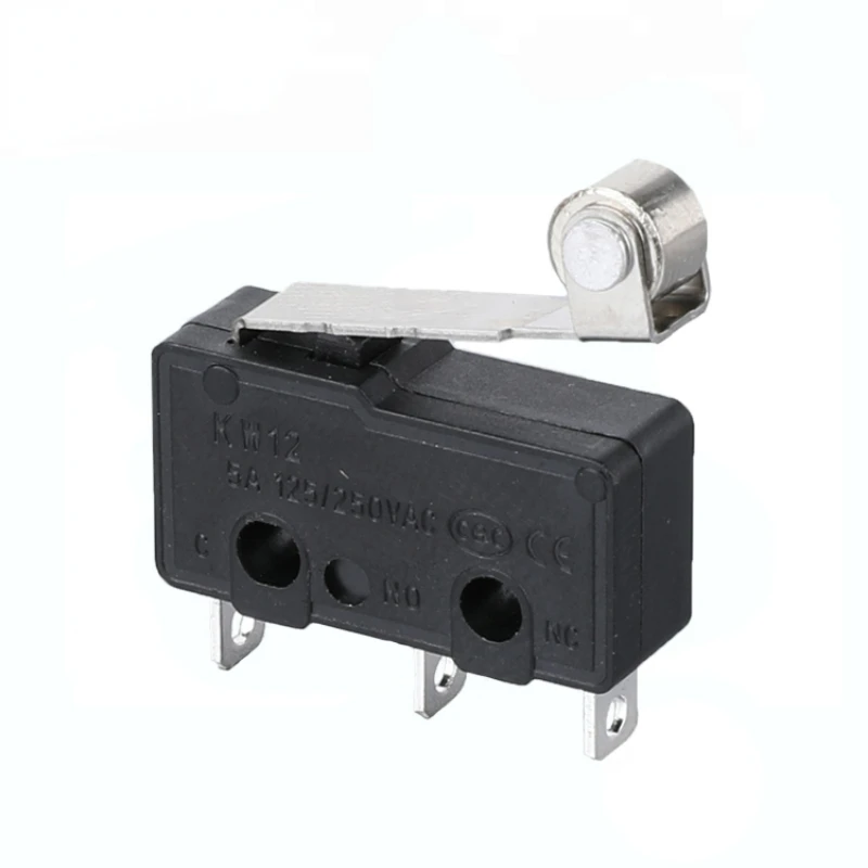 

10Pcs/Lot Lema KW12-2 SPDT CE, CQC Certificated Miniature Handlebar Switch Roller Lever Mini Limit Switch