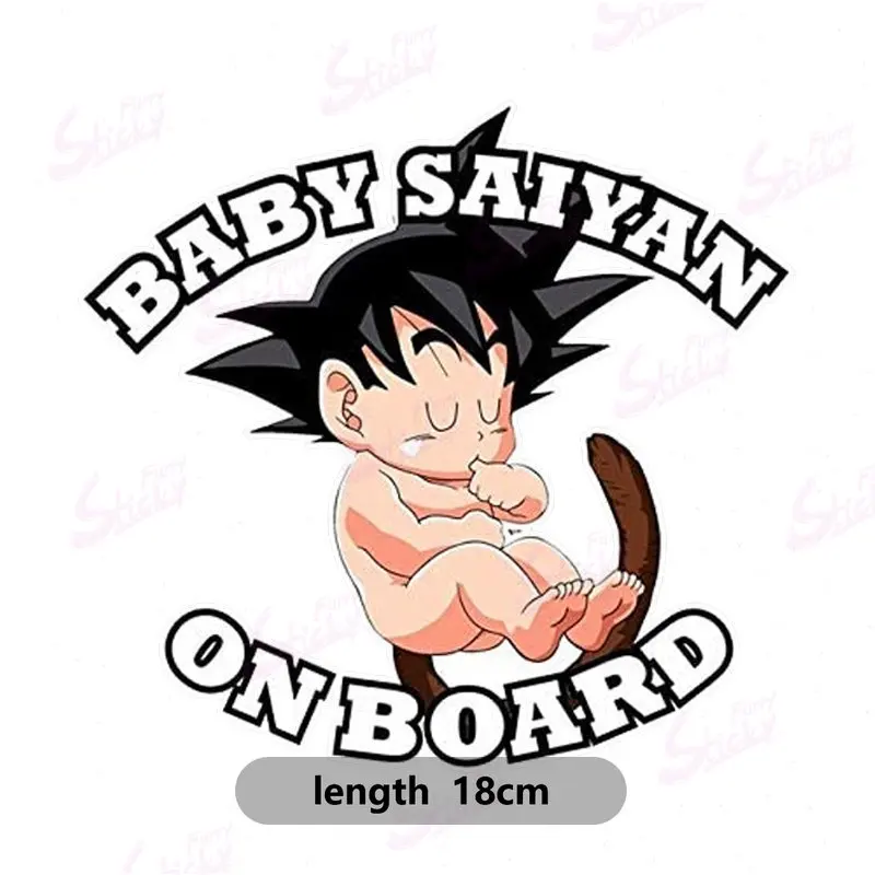 Baby on Board는 슈퍼 전사 보드 자동차 스티커를 모방합니다. 드래곤 볼 애니메이션 스티커 방수 선 스크린