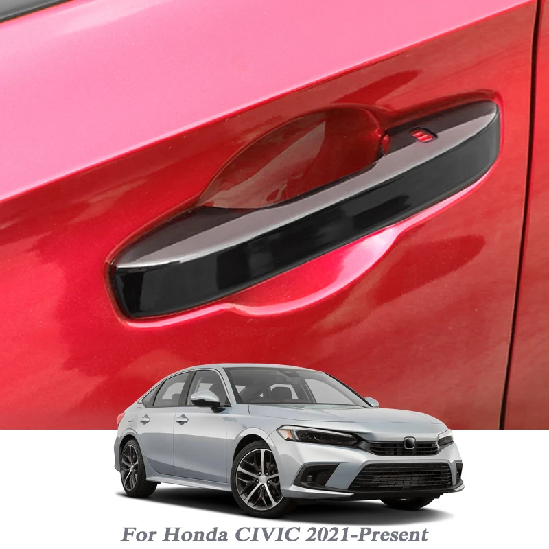 

4PCS Car Styling Door Handle Sequin For Honda Civic 2021-Present Decorate Sequin Trim Protector External Auto Accessory