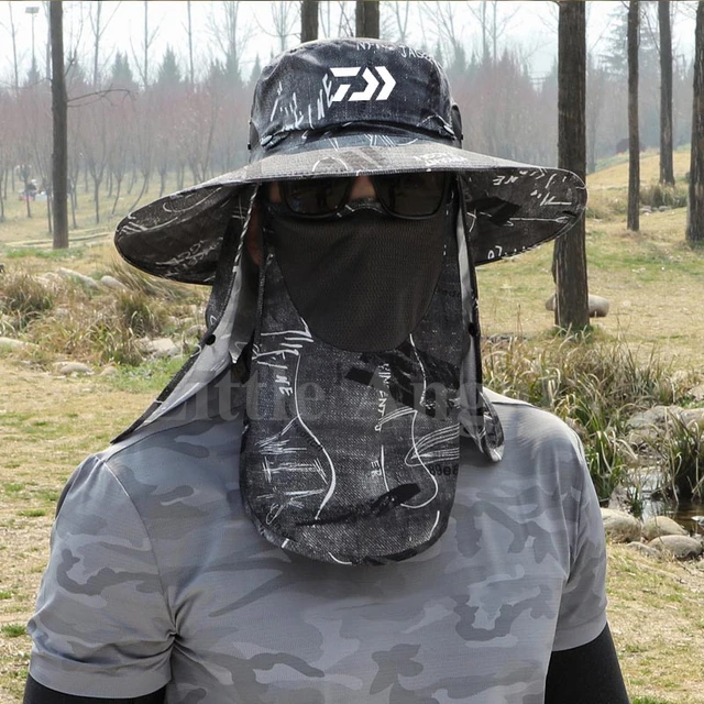 Daiwa Fisherman Hats with Mask Camouflage Outdoor Summer Men's
