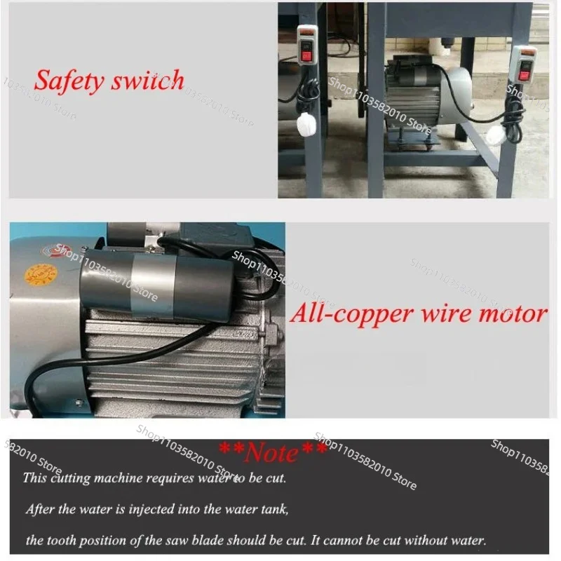 2200W 12인치 연마용 톱, 220V 벤치탑 수냉식 절단기 (옥, 마노 및 석재용)