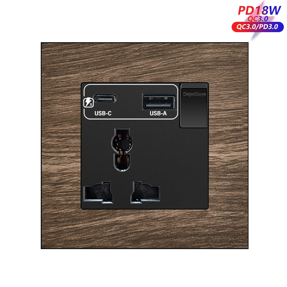 3Pin UN-AC-18W-Wood