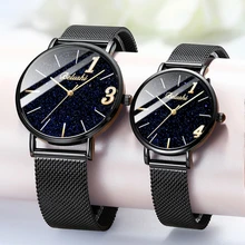 

2022 Belushi Top Brand Luxury Simple Business Ladies Watch Couple Watches Pair Men and Women Starry Sky Lovers Wristwatch Reloj