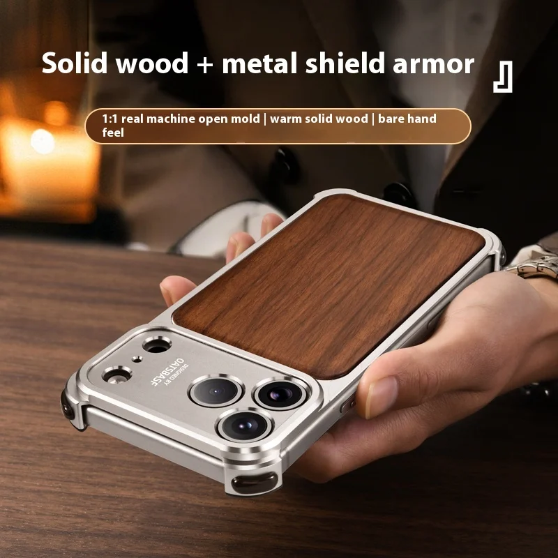 Oatsbasf Solid Wooden Phone Case with Magsafe and Shockproof Protection