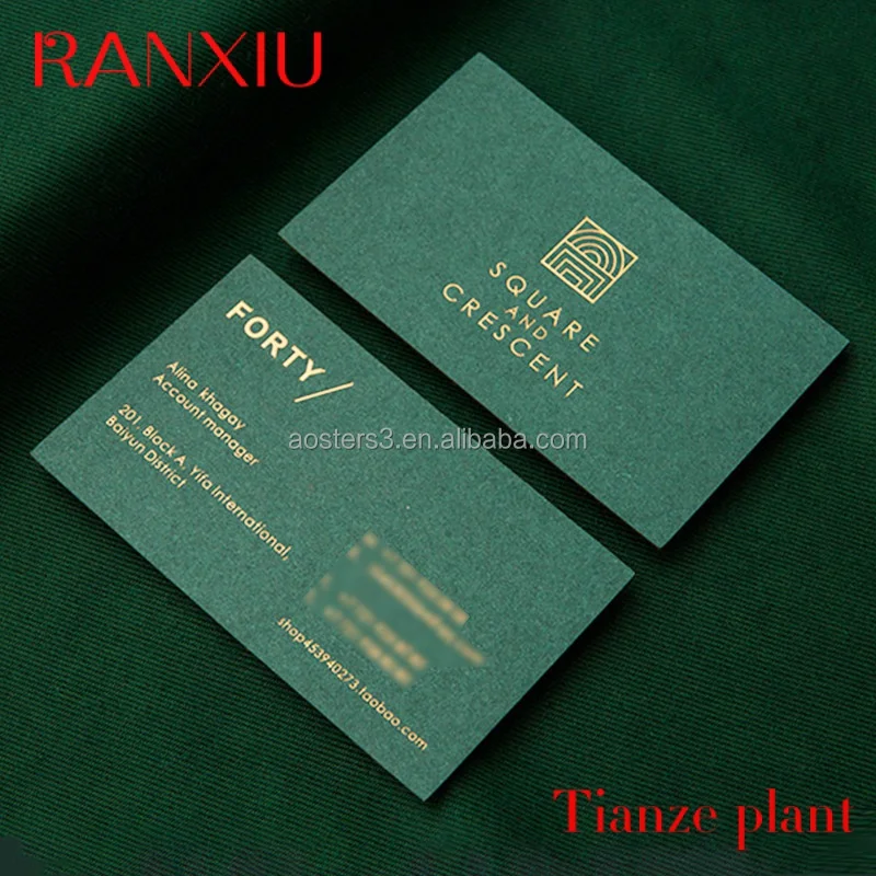 

Custom 600g cotton paper business card indented rounded corner business card embossing gold simple business card
