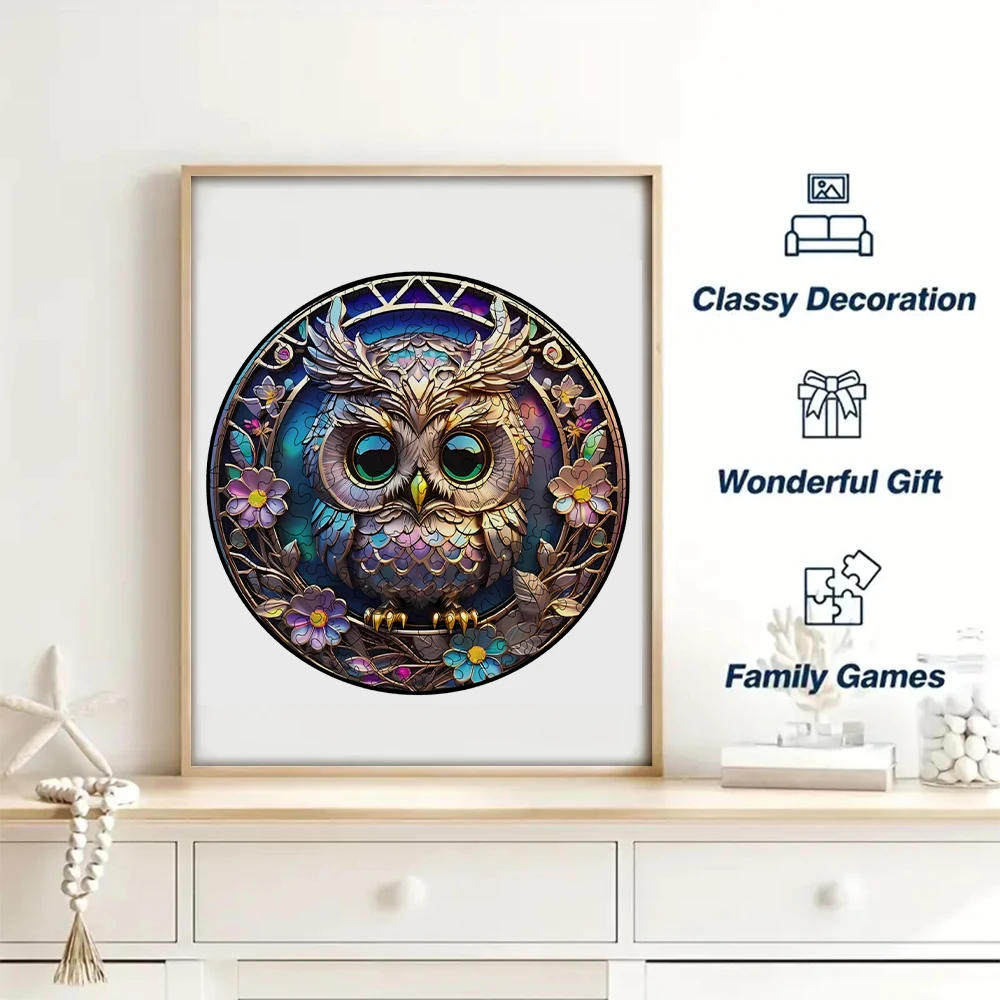 Circular colored wooden puzzle - Irregular shaped wooden puzzle - High difficulty puzzle - Puzzle toys - Exquisite birthday gift 3