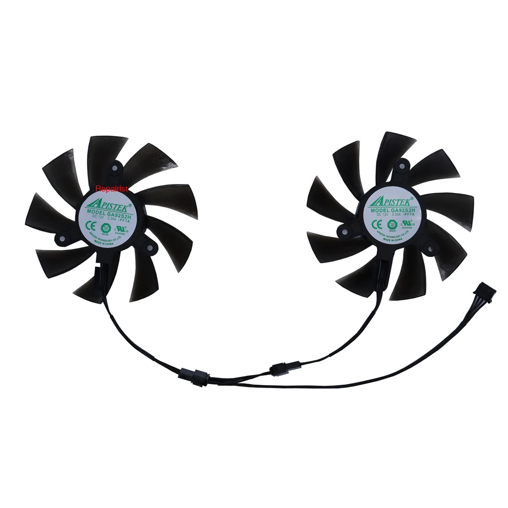 PLA09215B12H CF9015H12S GA92S2H ׷ ī  , AFOX Radeon RX 580 2048SP RTX 570 ȭƮ GPU ü, 2 /Ʈ