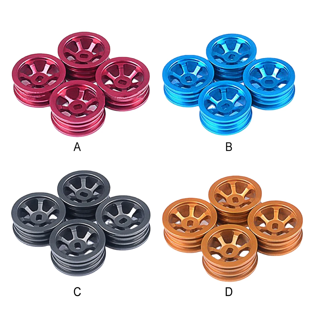 

4pieces Aluminium Alloy Wheel Rim Wheel Hub Compatible With 1 28 Wltoys K969 Aluminium Alloy RC Car