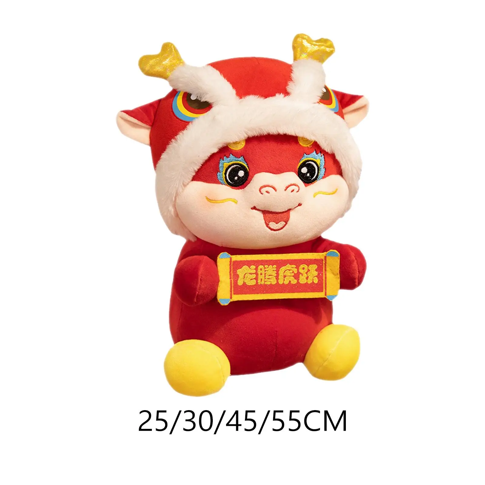 

Chinese New Year Dragon Plush Doll Gatherings Toy for Festivals Home Bedroom