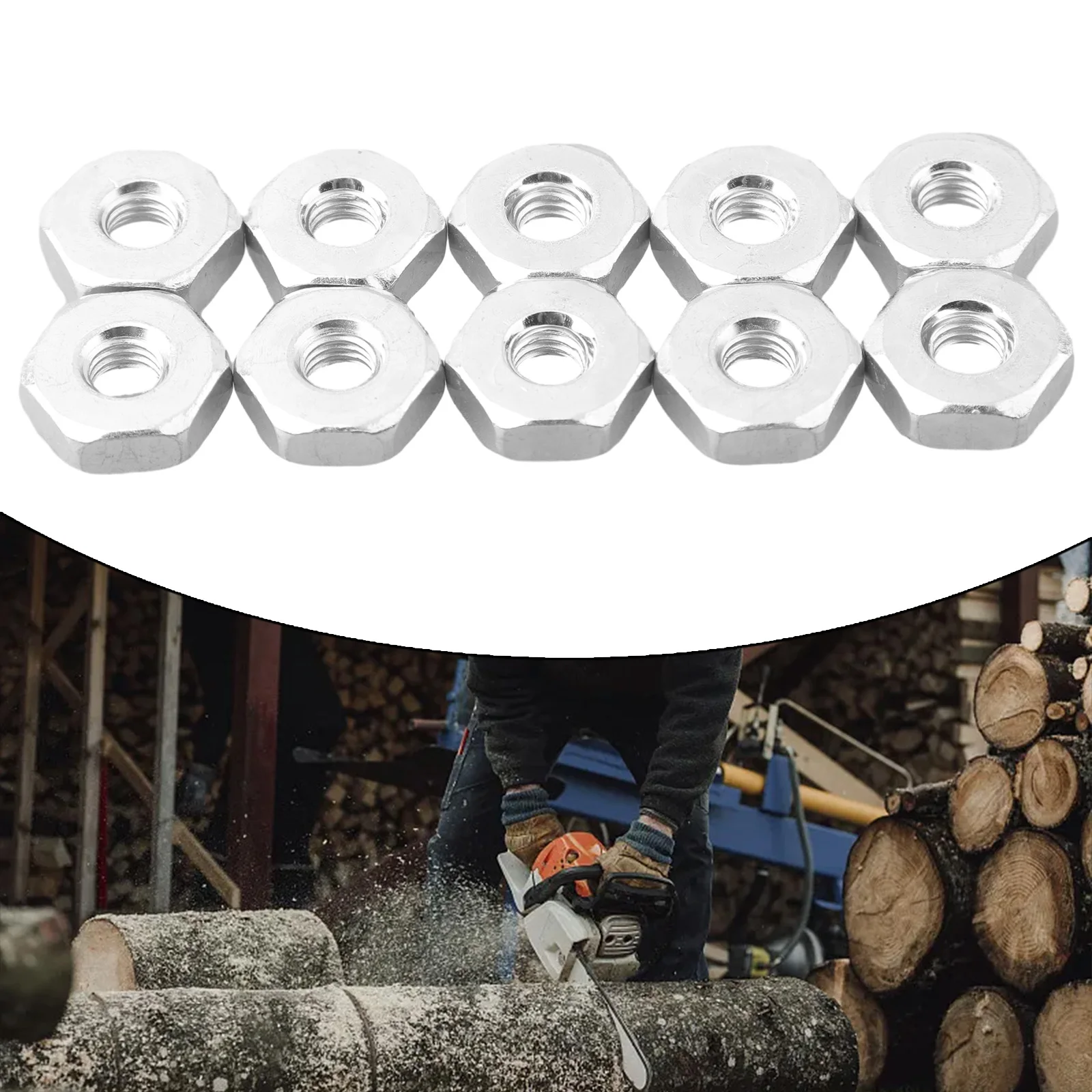 

10pcs M8 Guide Bar Nuts Fit For Stihl MS 180 250 381 361 440 660 Chainsaw Parts Outdoor Power Equipment Garden Power Tool Access
