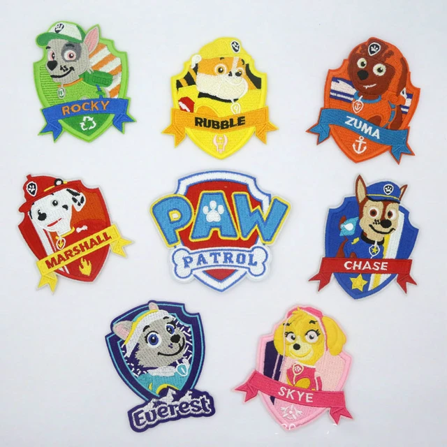 Parche bordado de patrulla canina, parches de Stranger Things, pegatinas planchar en la ropa, insignias de película, apliques de tela a rayas _ - AliExpress Mobile