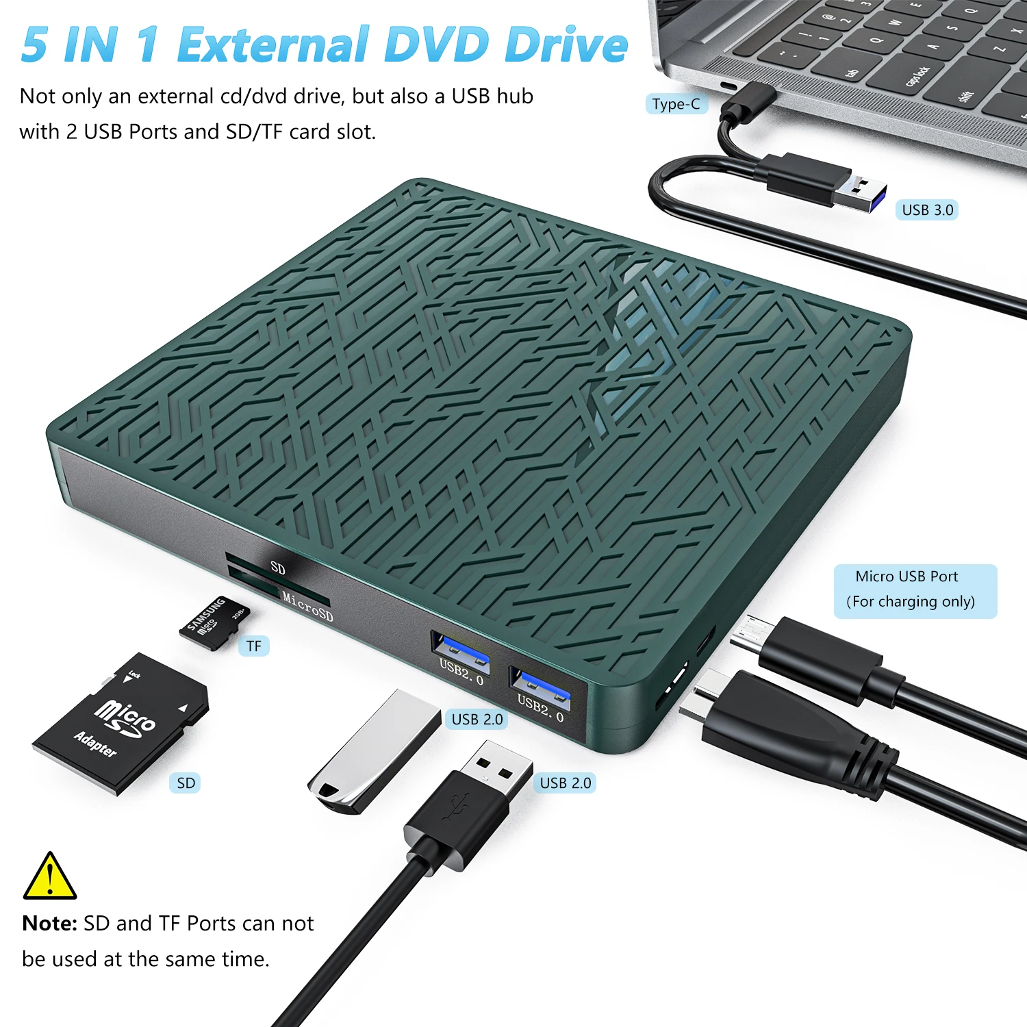 Portable-CD-DVD-RW-Burner-With-SD-TF-Card-External-CD-Player-Drive-For ...
