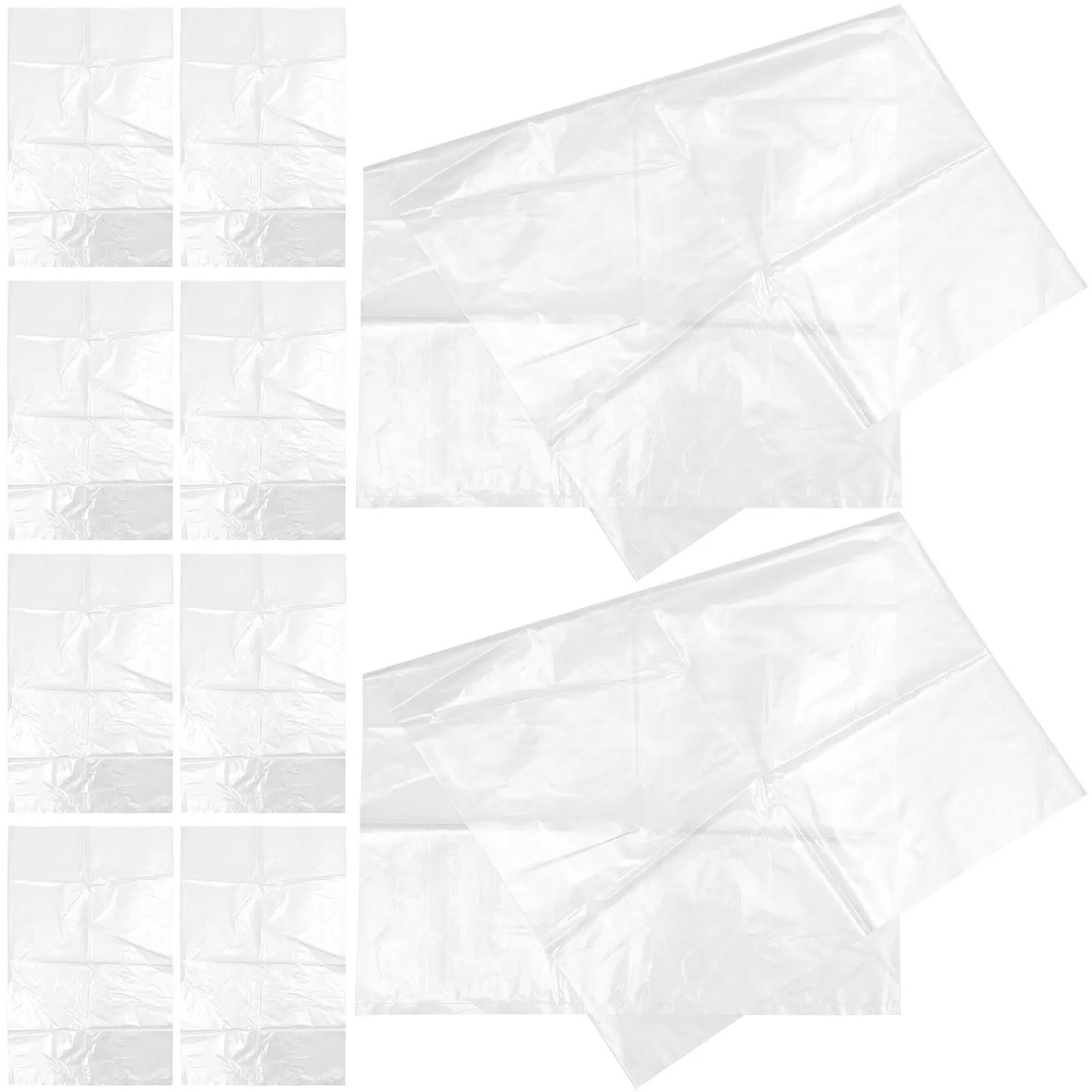 10Pcs 방습 플라스틱 가구 커버 홈 오피스 소파 기기 이동 보관을위한 두꺼운 투명 먼지 보호 가방