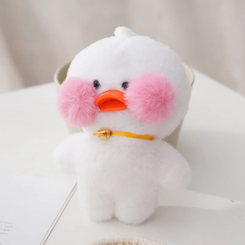 Lalafanfan Duck Keychain 13cm Kawaii Hyaluronic Ducks Acid Doll Duck Pendant Plush Stuffed Animals Soft Toys Birthday Gifts Kids plush keychain key chain plush doll plush toy