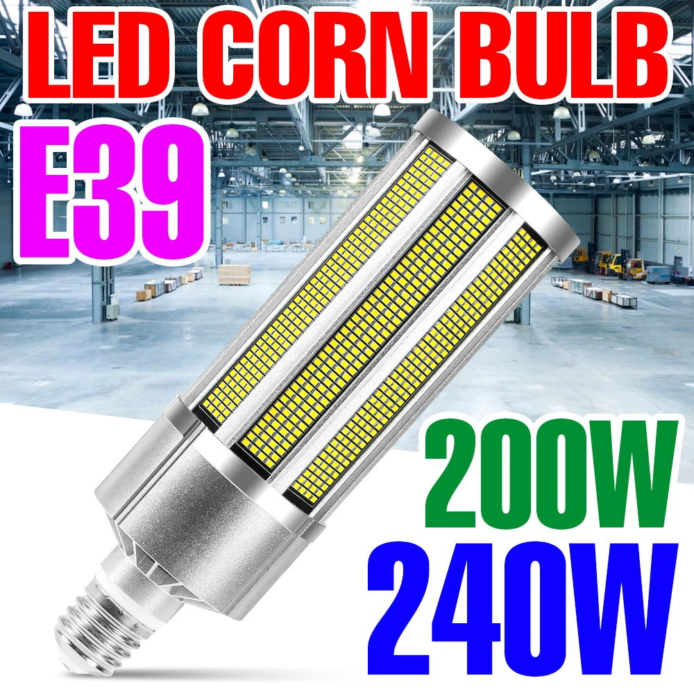 

LED Bulb E39 Corn Lamp 110V Light 150W 200W 240W LED Lampada 220V Bombillas Warm White Leds Chandeliers High Power 240V Ampoule