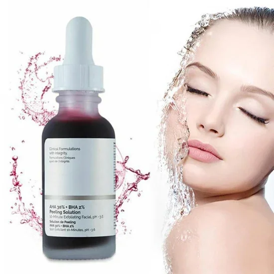 BHA 2% + AHA 30% Face Makeup Peeling Solution Acne Cover Serum Hyaluronic Acid Face Skin Care 30ml facial serum,facial essence,whitening serum,retinol face serum,salicylic acid facial serum