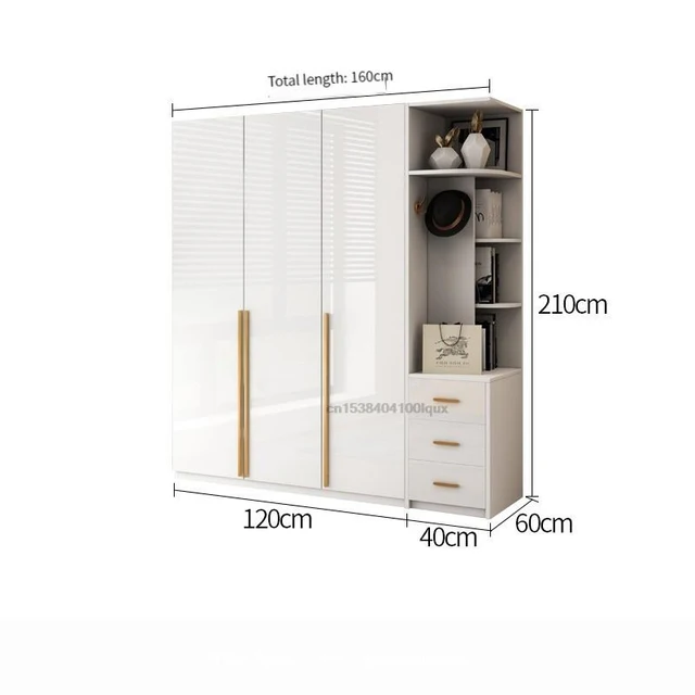 Modern bedroom wardrobe in white cabinets including versatile storage uv board nordic furniture combination home luxury