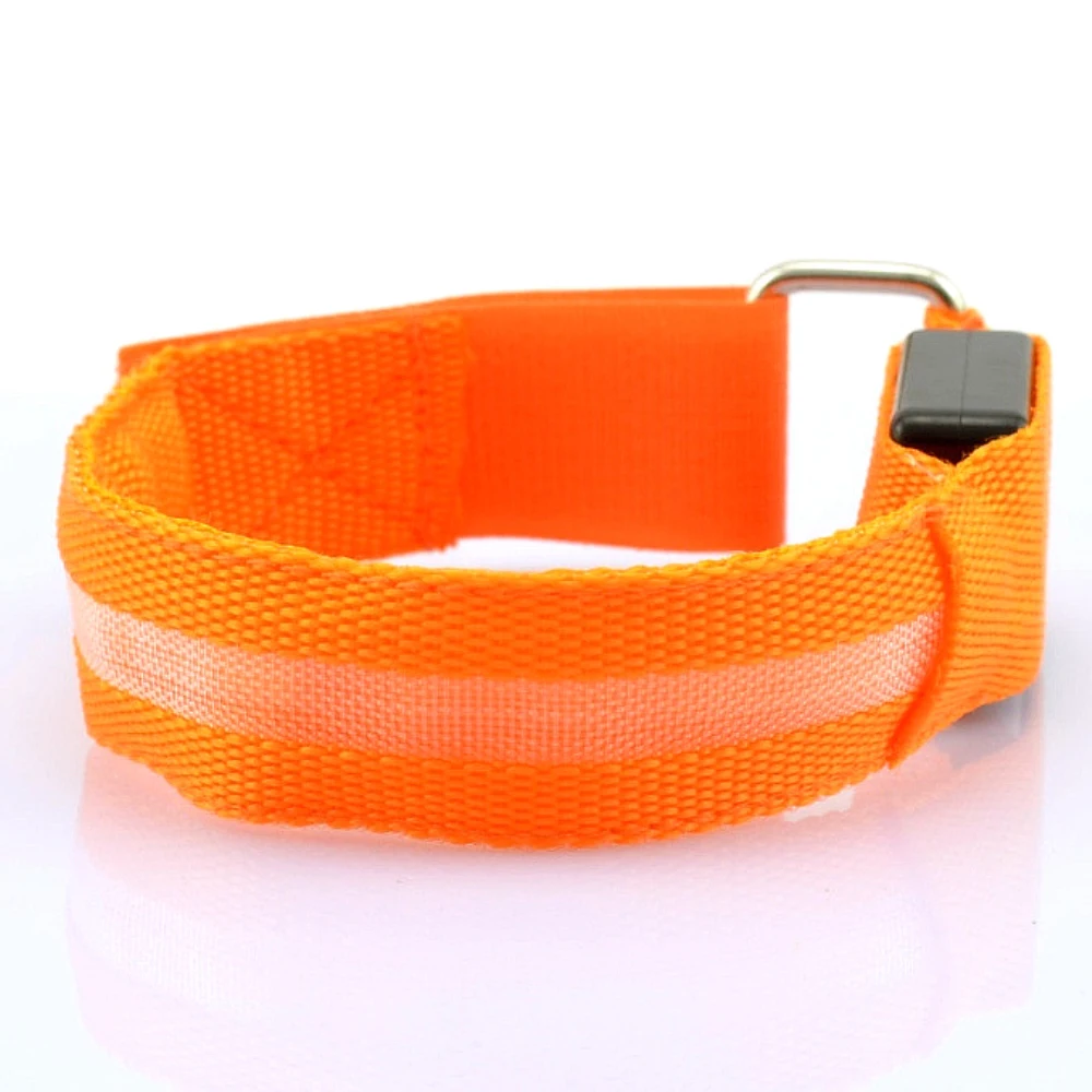 Night Sport Running Cycling Flashing Wristband CR2032 Button Battery Armband Outdoor Safety Arm Leg Warning Wrist Strap Light 3