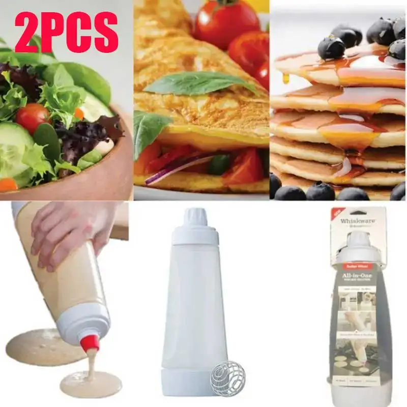 1000ml Manual Batter Mixing Bottle Batter Dispenser Sauce Squeeze Bottle Baking Funnel Mixing Tool Cake Pie Kitchen Accessories Pastry Tools