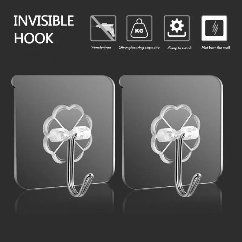 Transparent Hooks For Bathroom Self Adhesive Door Wall Hook Hanger