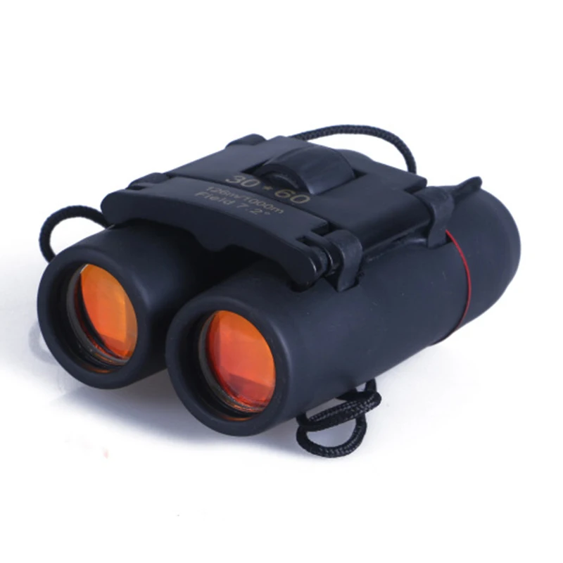 30x60 Compact Zoom Binoculars Long Range Folding HD Powerful Mini Telescope BAK4 FMC Optics for Hunting Sports Camping long range binoculars,binocular telescope