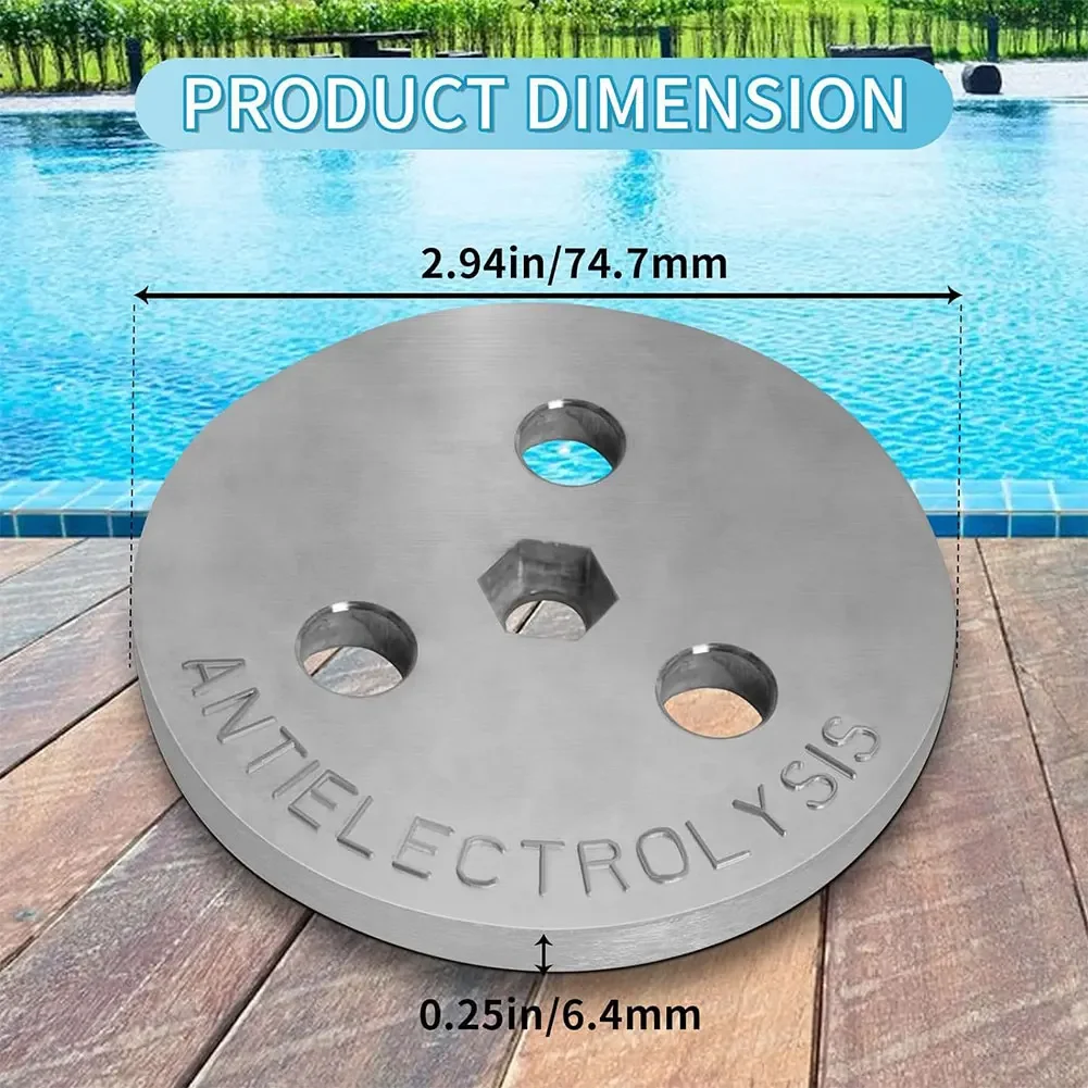 Pool Skimmer Zinc Anode Weight Plate Anti-Electrolysis Weight Pool Skimmer Basket Weight Keep Your Skimmer Basket in Place