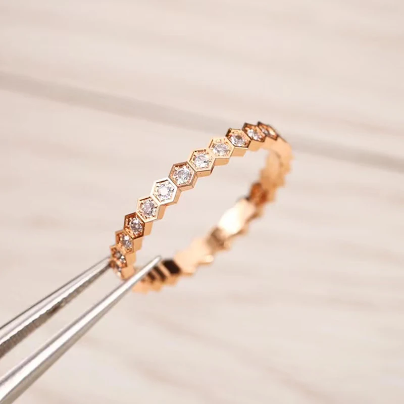 خواتم من الفضة الإسترليني عيار 925 على شكل هندسي م...