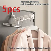 Portable Foldable Travel Hanger Folding Clothes Drying Rack Travel Hangers Hanging Rack with 5 Holes for Hotel Camping Travel 1