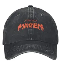 Lady Gaga Mayhem Denim Baseball Cap 2025 Tour Album Outdoor Sun Hip Hop Hats Summer Men Women Classic Design Baseball Caps 1