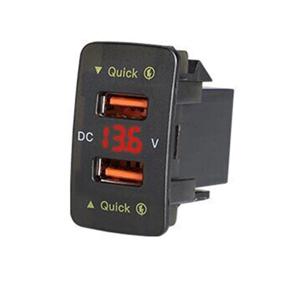 

36W Car Charger Dual USB Fast Charge Car Supplies Red