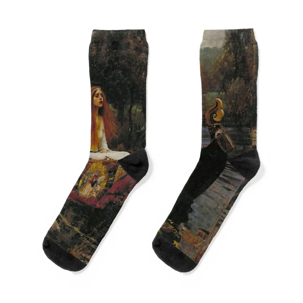 

The Lady of Shalott - John William Waterhouse Socks hiking winter gifts basketball christmas stocking Designer Man Socks Women's