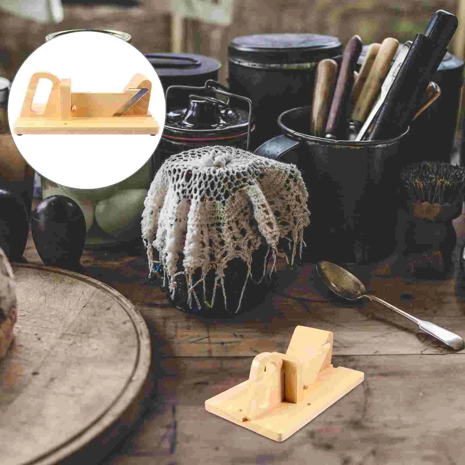 

Wooden Sausage Slicer with Stainless Steel Blades for Perfectly Sliced Chorizo, Pepperoni, and More