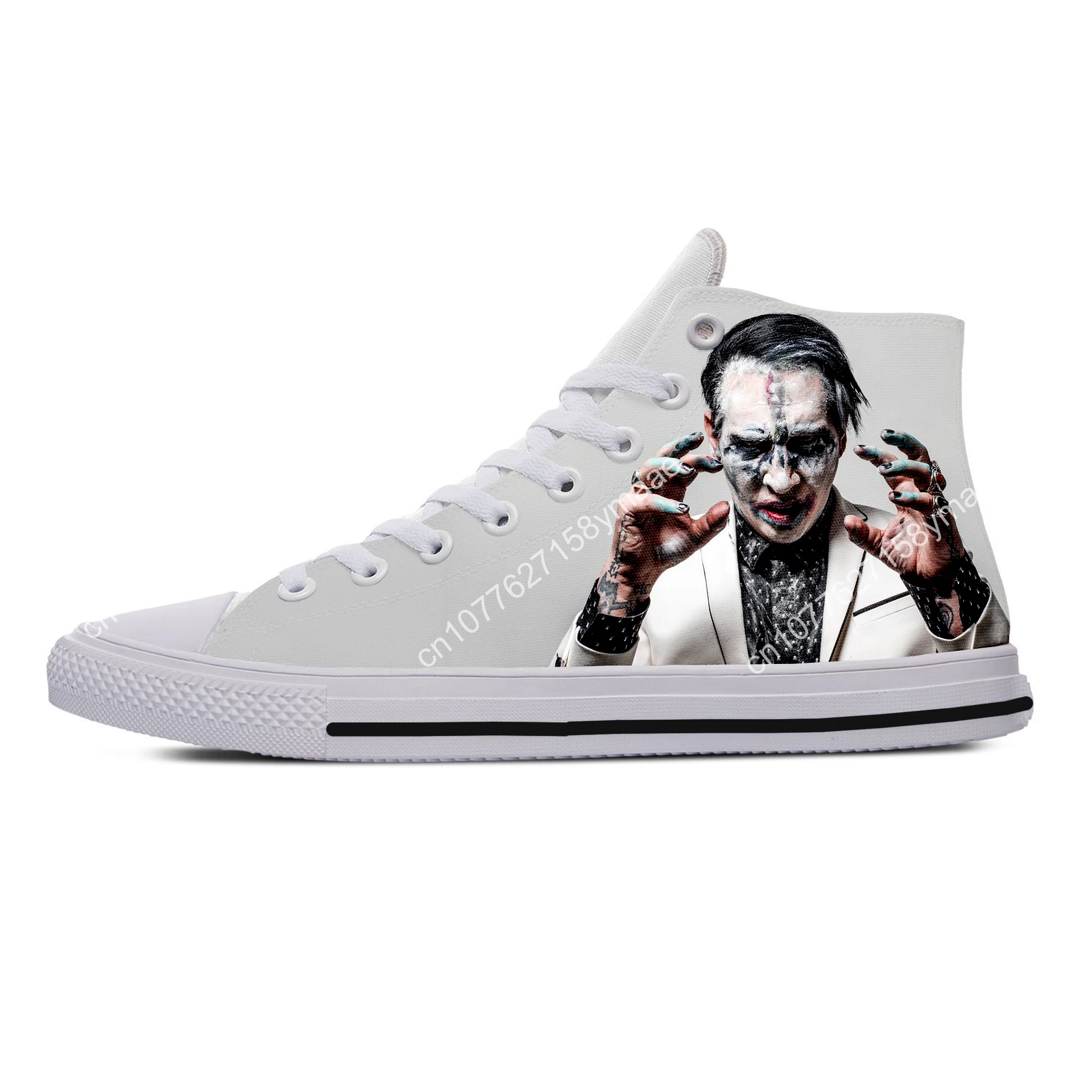 Hot Fashion 3D Marilyn Manson High Sneakers Men Women High Quality Casual Shoes Summer Woman Man High Help High Help Board Shoes