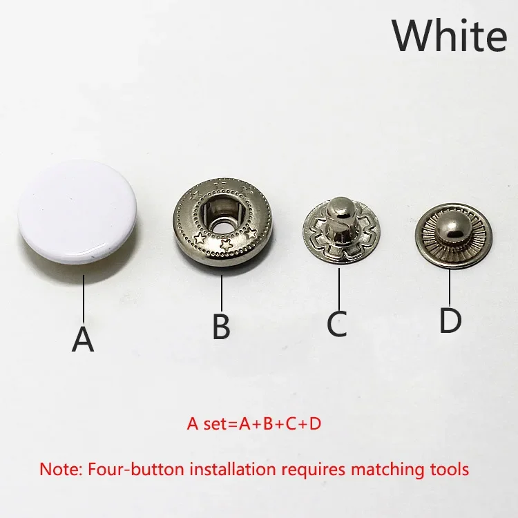 Bottoni metallici Elementi di chiusura in pelle 12,5/15 mm Accessori